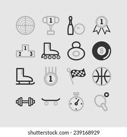 Set of simple sport icons