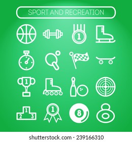 Set of simple sports icons