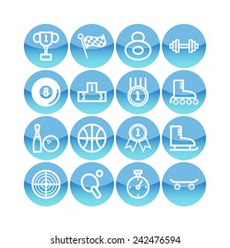 Set of simple sports icons