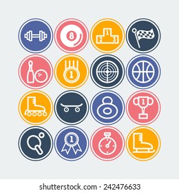 Set of simple sports icons