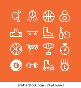 Set of simple sports icons