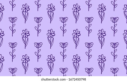 conjunto de sencillos dibujos de flores de verano. ilustración de flor abstracta. arte vectorial dibujado a mano.