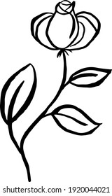 conjunto de dibujos sencillos de flores de verano. ilustración de flor abstracta. ilustración vectorial dibujada a mano