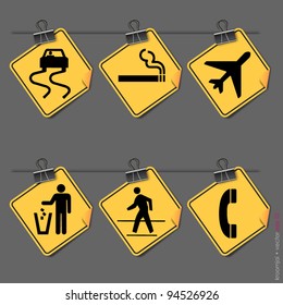 Set simple symbols Signs