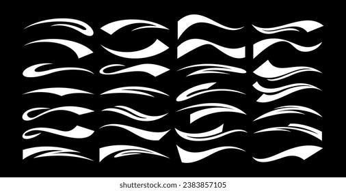 Set of simple tail swoosh underline calligraphy design