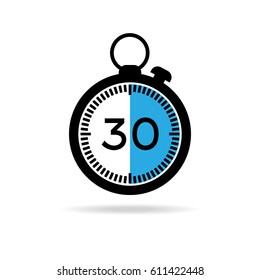 Set of simple timers. Vector stock illustration