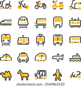 Set einfacher Transport Icon .
