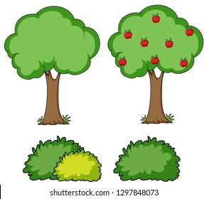 Set of simple tree illustration