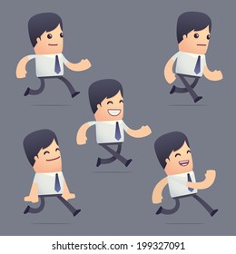 set of simple universal characters in different poses. businessman. Use the character in dialog poses with other characters from this series