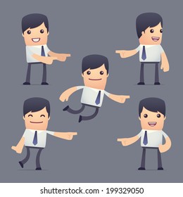 set of simple universal characters in different poses. businessman. Use the character in dialog poses with other characters from this series