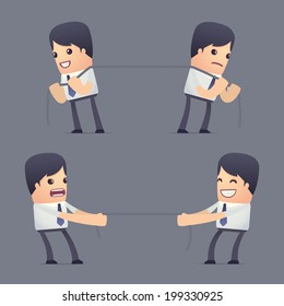 set of simple universal characters in different poses. businessm. Use the character in dialog poses with other characters from this series