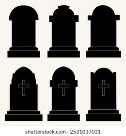 Set of simple vector crows, birds, Halloween