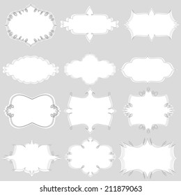 A set of simple vector frames for your design and text