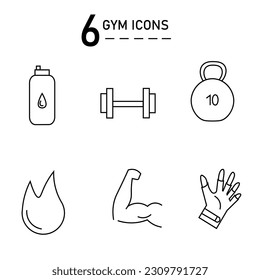 Set of simple vector gym logos