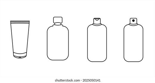 conjunto simple de ilustración vectorial de icono de botella