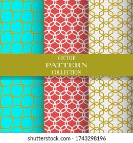 Set Simple Vector Pattern Collection Stock Vector (Royalty Free ...