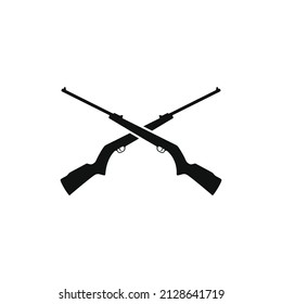 Set Simple Vector Rifle Design Logo Stock Vector (Royalty Free) 2128641719