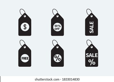 Conjunto de iconos simples de la compra de vectores