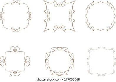 set of simple vintage frame