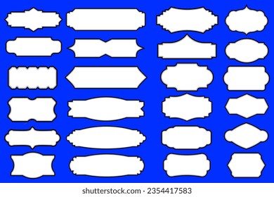 A set of simple vintage style frames