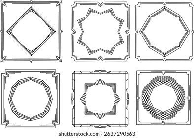 A set of simple vintage style frames	