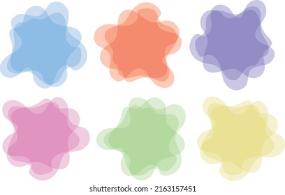 set of simple watercolor banners on white background - vector design elements