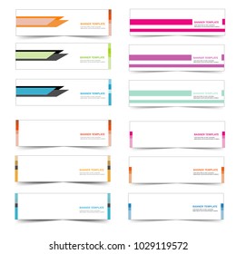 set of simple web banner template illustration vector isolated