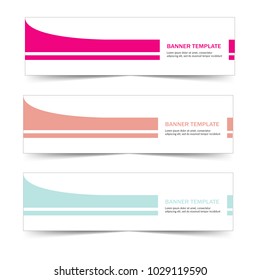 set of simple web banner template illustration vector isolated