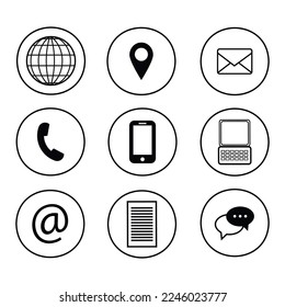 Set of simple web icons. Universal web icons set for use in web and mobile interfaces.