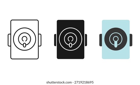 Conjunto de iconos de cámara web simple en diferentes colores