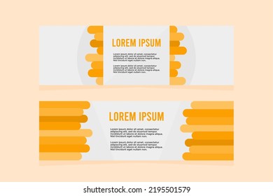 conjunto de plantillas de banner simples en blanco y naranja
