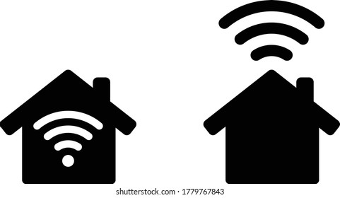 Set of simple wi-fi icons