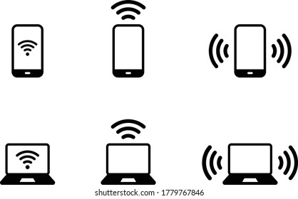 Set of simple wi-fi icons