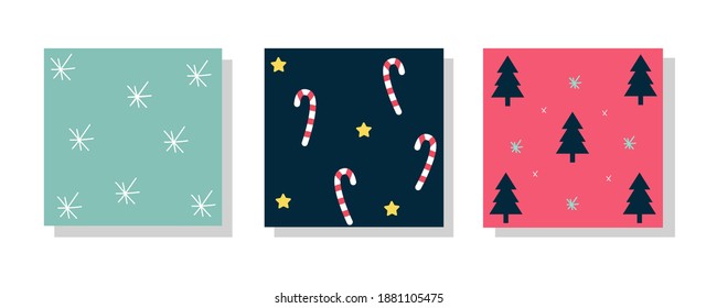 Set of simple Winter patterns