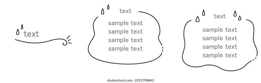 Set of simple wire-style text frames