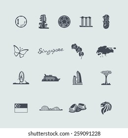 Set Of Singapore Icons