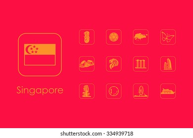 It is a set of Singapore simple web icons