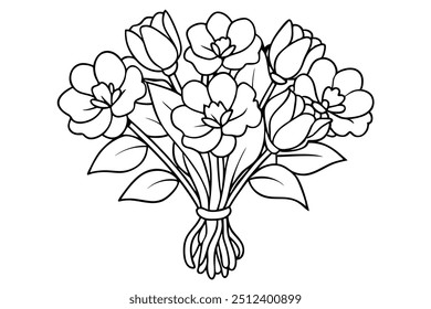 Set and Single flower Vector art