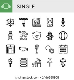 Set of single icons such as Croissant, Link, Crane, Online shopping, Sausage, Tripod, Coffee grinder, Teddy, Bear, Fire hydrant, Ball, Flat arch greenhouse, Small plane , single