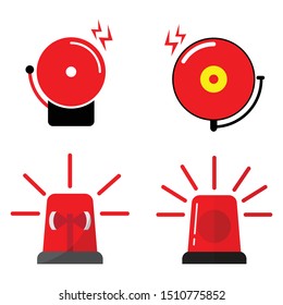 set of Siren vector icon ,Alarm symbol,Siren Icon in trendy flat style isolated on grey background
