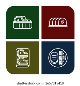 Set of sirloin icons. Such as Steak, Tenderloin , sirloin icons