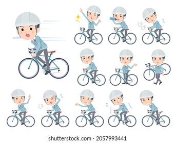 Un conjunto de hombres capataces del sitio en una bicicleta de carretera. Es un arte vectorial muy fácil de editar.