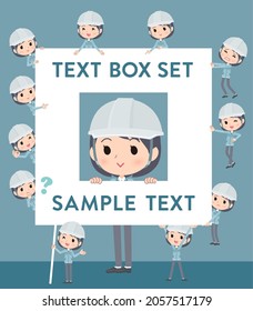 A set of site foreman women with a message board.Since each is divided, you can move it freely.It's vector art so easy to edit.