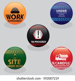 set of site under construction icons. work in progress construction Icons.vector illustration