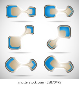 Set of six abstract symbols