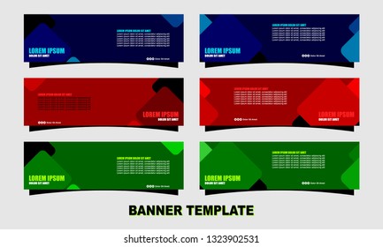 Set of six abstract vector banners.modern template design for website.geometric style web banners backdrop background