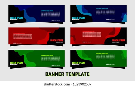 Set of six abstract vector banners.modern template design for website.geometric style web banners backdrop background