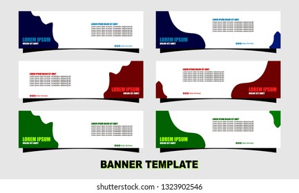 Set of six abstract vector banners.modern template design for website.geometric style web banners backdrop background