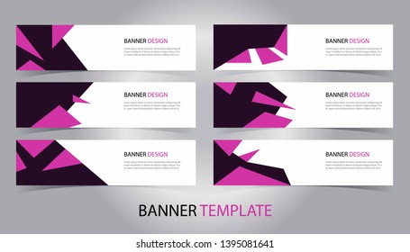 Set of six abstract vector banners.modern template design for web - Vector