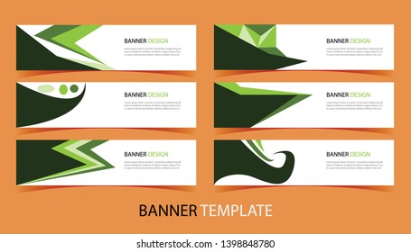 Set of six abstract vector banners.modern template design for web - Vector